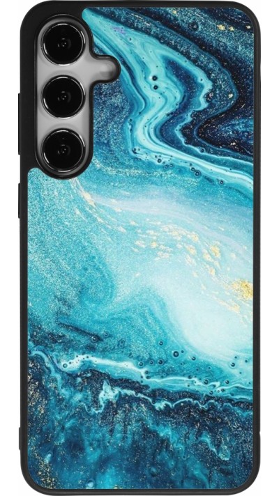 Samsung Galaxy S25+ Case Hülle - Silikon schwarz Sea Foam Blue