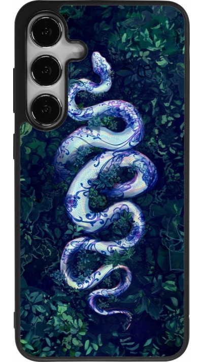 Samsung Galaxy S25+ Case Hülle - Silikon schwarz Snake Blue Anaconda