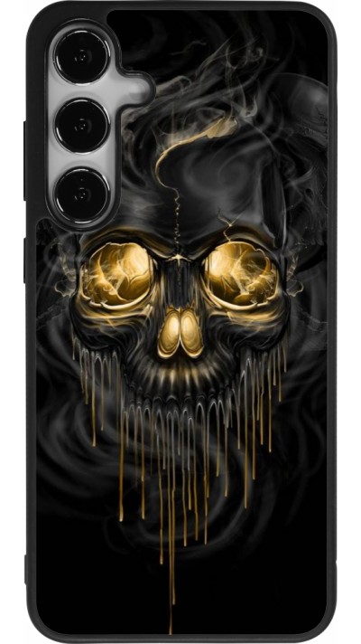 Samsung Galaxy S25+ Case Hülle - Silikon schwarz Skull 02