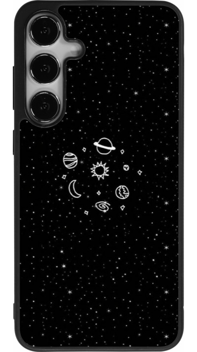 Samsung Galaxy S25+ Case Hülle - Silikon schwarz Space Doodle
