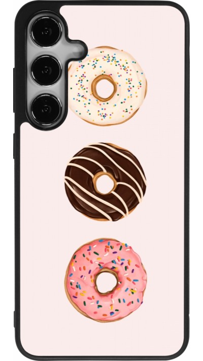 Coque Samsung Galaxy S25+ - Silicone rigide noir Spring 23 donuts