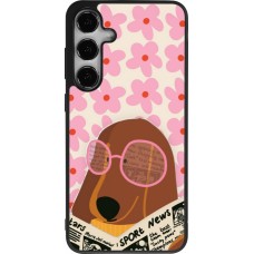 Samsung Galaxy S25+ Case Hülle - Silikon schwarz Dog with newspaper Spring 2026