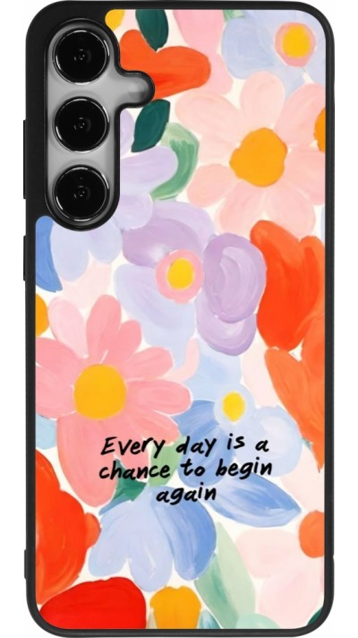 Samsung Galaxy S25+ Case Hülle - Silikon schwarz Every day is a chance 2026