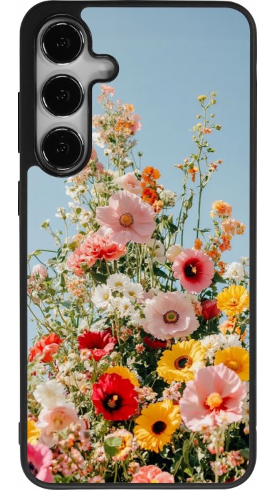 Samsung Galaxy S25+ Case Hülle - Silikon schwarz Spring flowers 2026