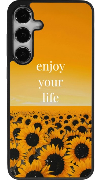 Samsung Galaxy S25+ Case Hülle - Silikon schwarz Summer 2026 Enjoy your life