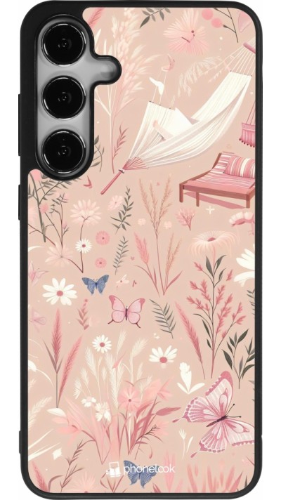Coque Samsung Galaxy S25+ - Silicone rigide noir Summer Pastel Pattern