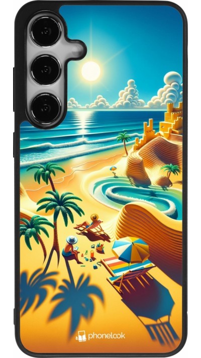 Coque Samsung Galaxy S25+ - Silicone rigide noir Sunset Breeze