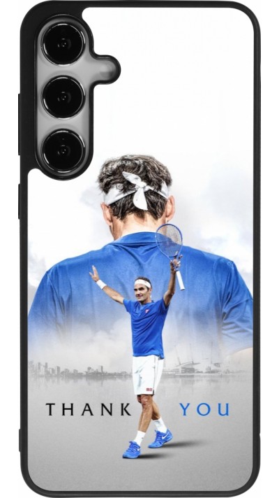 Coque Samsung Galaxy S25+ - Silicone rigide noir Thank you Roger