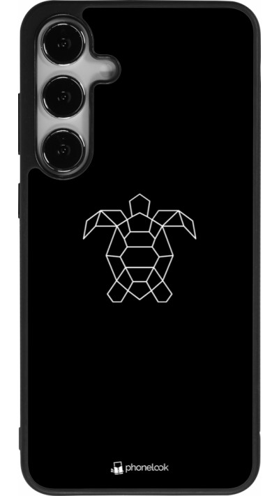 Coque Samsung Galaxy S25+ - Silicone rigide noir Turtles lines on black