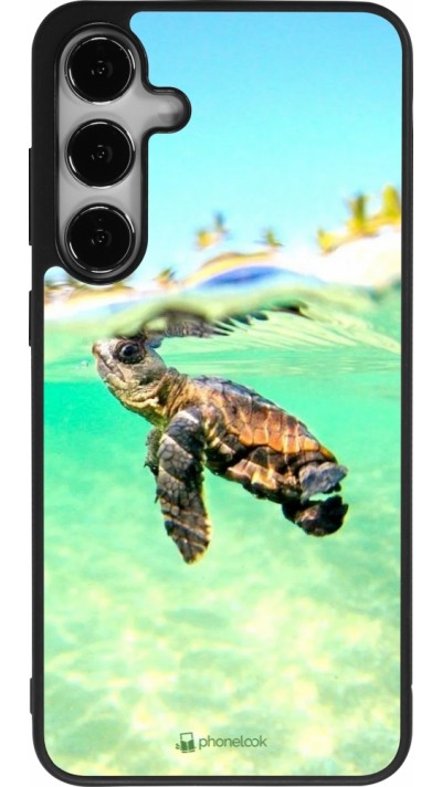 Coque Samsung Galaxy S25+ - Silicone rigide noir Turtle Underwater