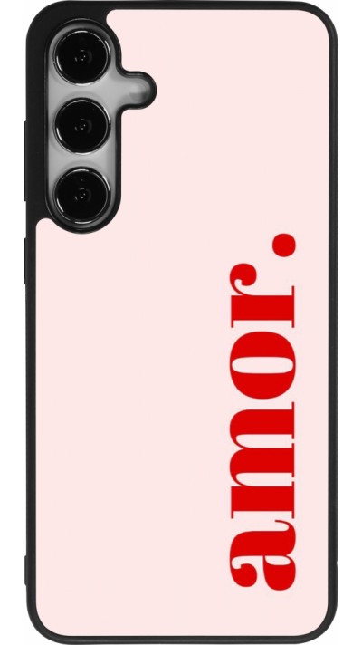 Coque Samsung Galaxy S25+ - Silicone rigide noir Valentine 2024 amor