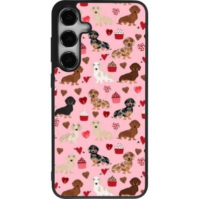 Samsung Galaxy S25+ Case Hülle - Silikon schwarz Valentine 2024 puppy love