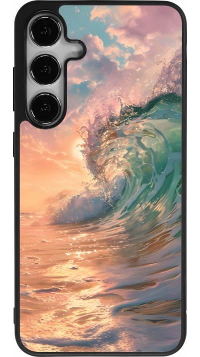 Samsung Galaxy S25+ Case Hülle - Silikon schwarz Wave Sunset