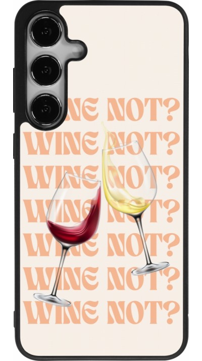 Samsung Galaxy S25+ Case Hülle - Silikon schwarz Wine not