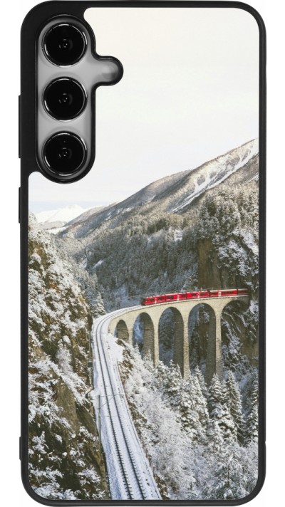 Samsung Galaxy S25+ Case Hülle - Silikon schwarz Winter 25 Winter polar express