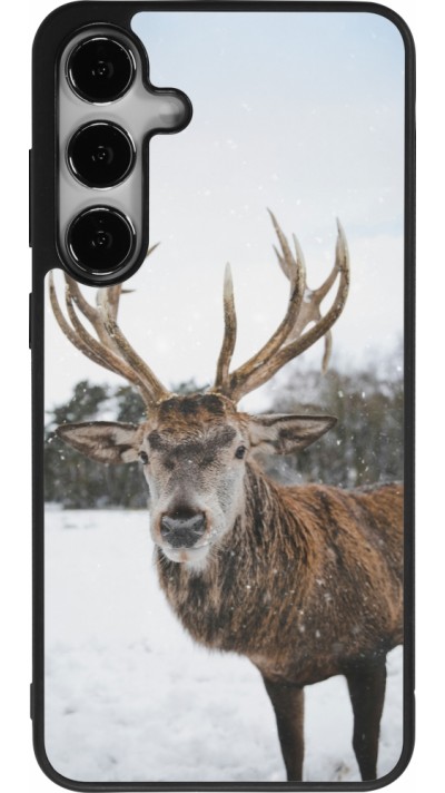 Samsung Galaxy S25+ Case Hülle - Silikon schwarz Winter 25 Winter reindeer