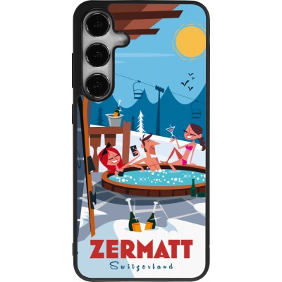 Samsung Galaxy S25+ Case Hülle - Silikon schwarz Zermatt Mountain Jacuzzi