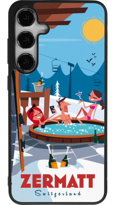 Samsung Galaxy S25+ Case Hülle - Silikon schwarz Zermatt Mountain Jacuzzi