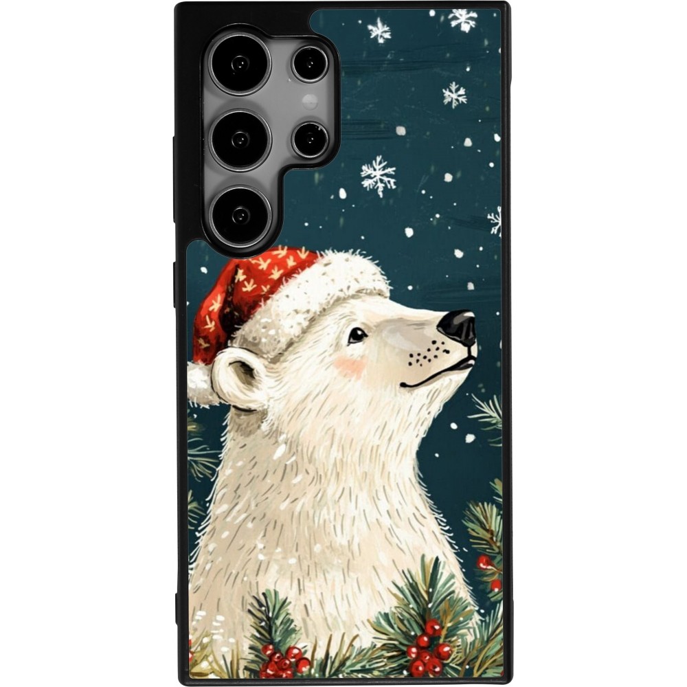 Samsung Galaxy S25 Ultra Case Hülle - Silikon schwarz Christmas 25 Bear