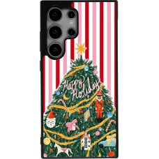 Samsung Galaxy S25 Ultra Case Hülle - Silikon schwarz Christmas 25 Happy Holiday