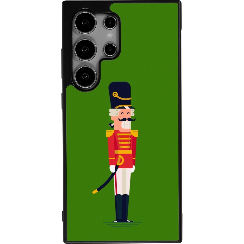 Samsung Galaxy S25 Ultra Case Hülle - Silikon schwarz Christmas 25 Nutcracker Green