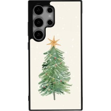 Samsung Galaxy S25 Ultra Case Hülle - Silikon schwarz Christmas 25 Sketch Tree