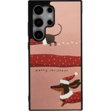 Samsung Galaxy S25 Ultra Case Hülle - Silikon schwarz Christmas 25 Teckel Merry Xmas