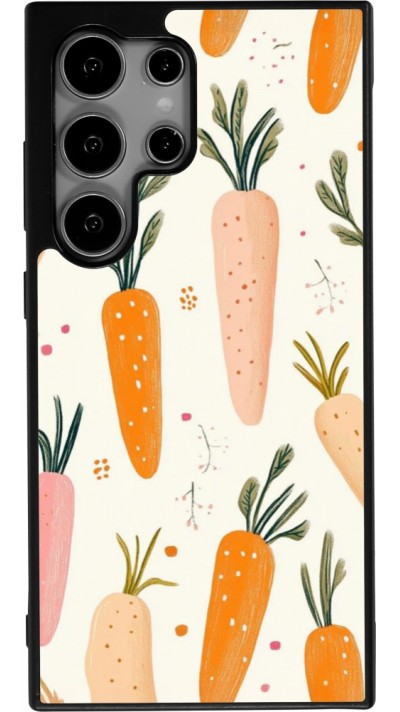 Samsung Galaxy S25 Ultra Case Hülle - Silikon schwarz Easter 2026 Illustration carrots