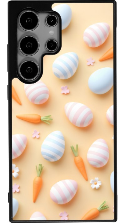Samsung Galaxy S25 Ultra Case Hülle - Silikon schwarz Easter 2026 Pattern Easter