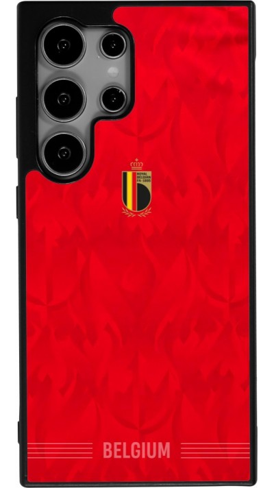 Samsung Galaxy S25 Ultra Case Hülle - Silikon schwarz Belgien 2026 personalisierbares Fussballtrikot