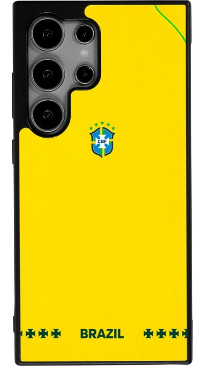Samsung Galaxy S25 Ultra Case Hülle - Silikon schwarz Brasilien 2026 personalisierbares Fussballtrikot