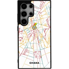 Samsung Galaxy S25 Ultra Case Hülle - Silikon schwarz Ghana 2026 personalisierbares Fussballtrikot