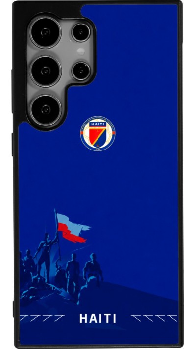Samsung Galaxy S25 Ultra Case Hülle - Silikon schwarz Haiti 2026 personalisierbares Fussballtrikot