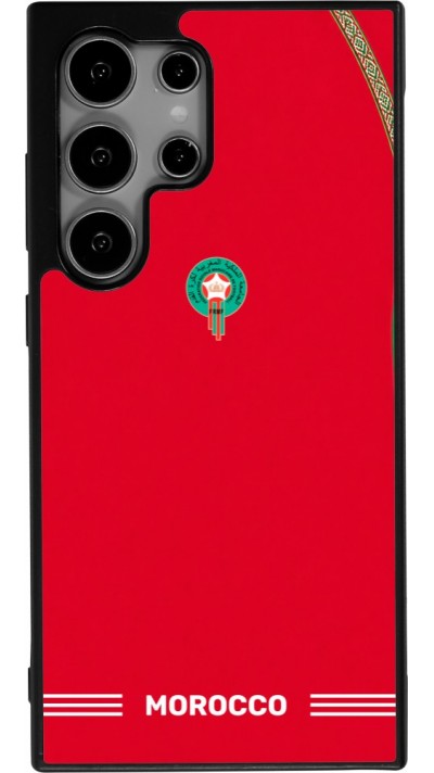 Samsung Galaxy S25 Ultra Case Hülle - Silikon schwarz Marokko 2026 personalisierbares Fussballtrikot