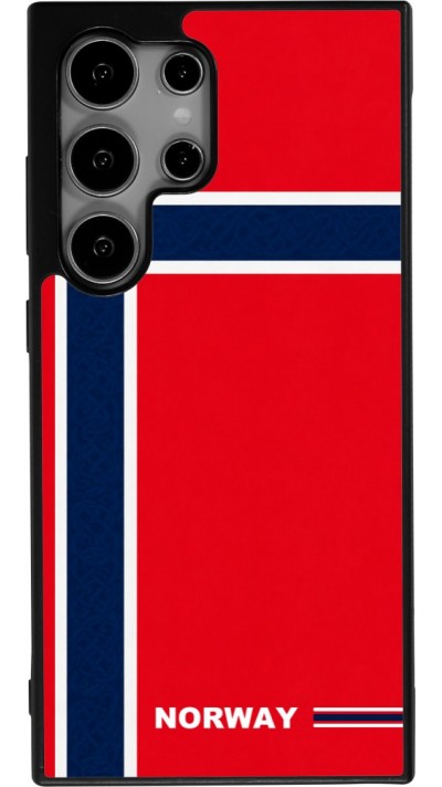 Samsung Galaxy S25 Ultra Case Hülle - Silikon schwarz Norwegen 2026 personalisierbares Fussballtrikot