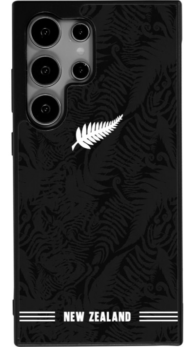 Samsung Galaxy S25 Ultra Case Hülle - Silikon schwarz Neuseeland 2026 personalisierbares Fussballtrikot