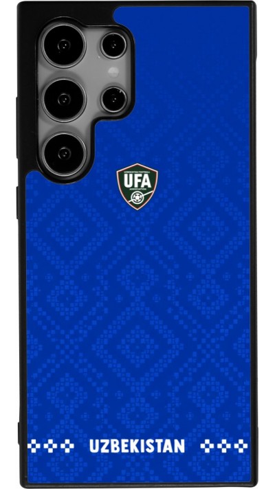 Samsung Galaxy S25 Ultra Case Hülle - Silikon schwarz Usbekistan 2026 personalisierbares Fussballtrikot