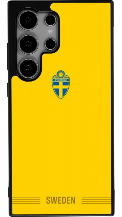 Samsung Galaxy S25 Ultra Case Hülle - Silikon schwarz Schweden 2026 personalisierbares Fussballtrikot
