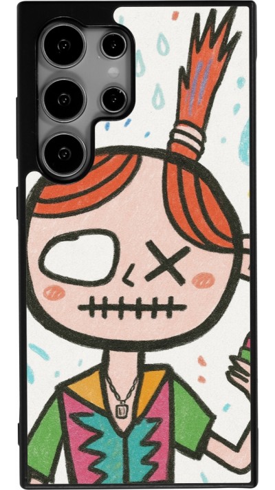 Samsung Galaxy S25 Ultra Case Hülle - Silikon schwarz Little Girl Sketch
