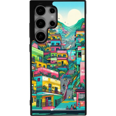 Samsung Galaxy S25 Ultra Case Hülle - Silikon schwarz Medellin Comuna 13 Kunst