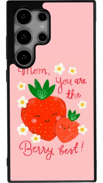 Coque Samsung Galaxy S25 Ultra - Silicone rigide noir Mom 2026 Berry best