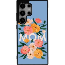Coque Samsung Galaxy S25 Ultra - Silicone rigide noir Mom 2026 Flowers