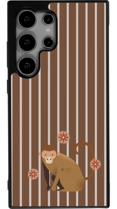 Coque Samsung Galaxy S25 Ultra - Silicone rigide noir Monkey with stripes