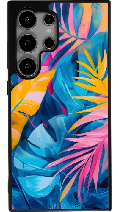 Samsung Galaxy S25 Ultra Case Hülle - Silikon schwarz Palms Blue