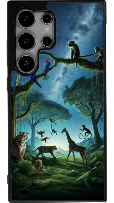 Samsung Galaxy S25 Ultra Case Hülle - Silikon schwarz Paradies der exotischen Tiere