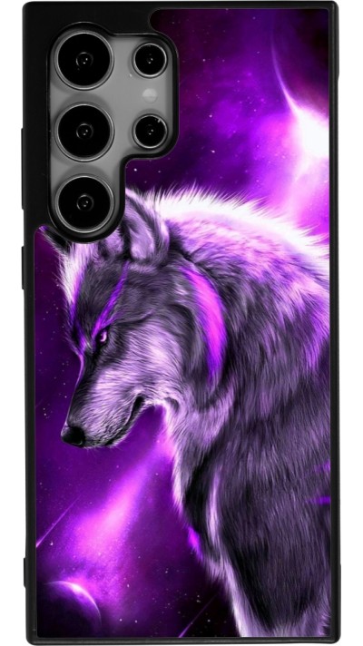 Samsung Galaxy S25 Ultra Case Hülle - Silikon schwarz Purple Sky Wolf
