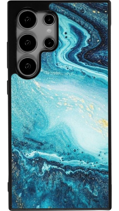 Samsung Galaxy S25 Ultra Case Hülle - Silikon schwarz Sea Foam Blue