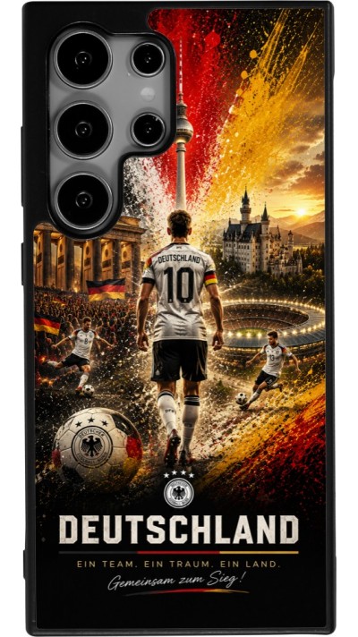 Samsung Galaxy S25 Ultra Case Hülle - Silikon schwarz Fussball Deutschland splash 2026