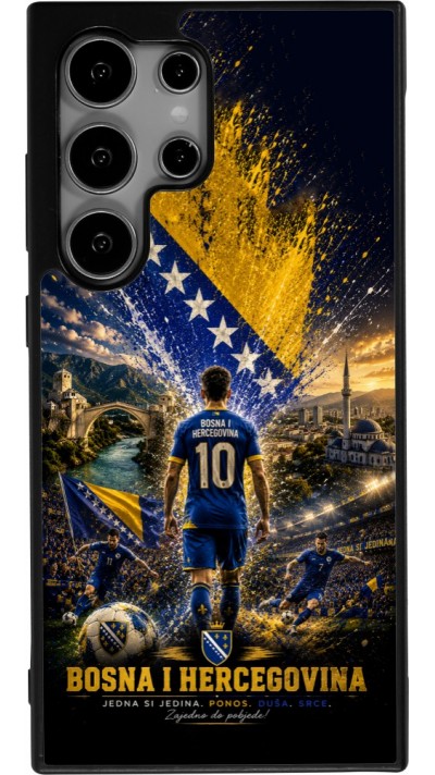 Samsung Galaxy S25 Ultra Case Hülle - Silikon schwarz Fussball Bosnien und Herzegowina splash 2026