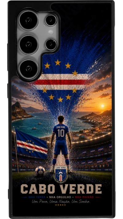 Samsung Galaxy S25 Ultra Case Hülle - Silikon schwarz Fussball Kap Verde splash 2026
